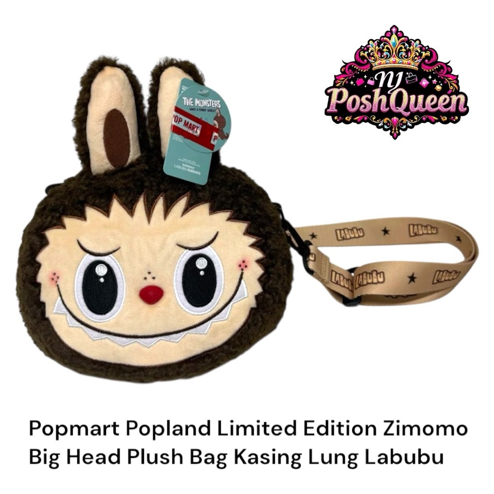 Popmart Popland Limited Edition Zimomo Big Head Plush Bag by Kasing Lung Labubu - Picture 2 of 12